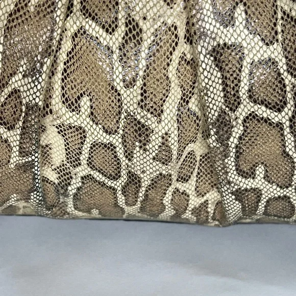 Rare Brahmin Louise Rose Satchel and Wallet Set Snake Croc Embossed Leather - Picture 7 of 15